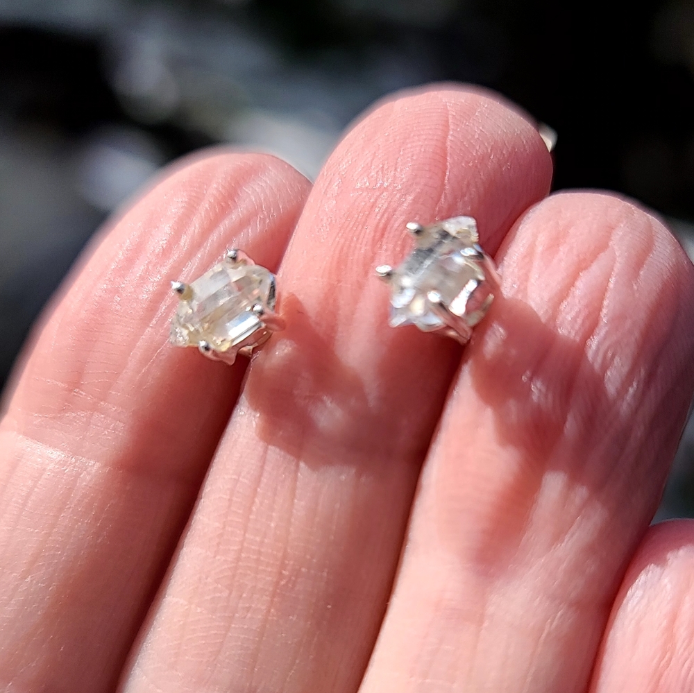!!!SALE!!! 1kt Herkimer diamond sterling stud earrings DIAMOND SALE! - Picture 8 of 8